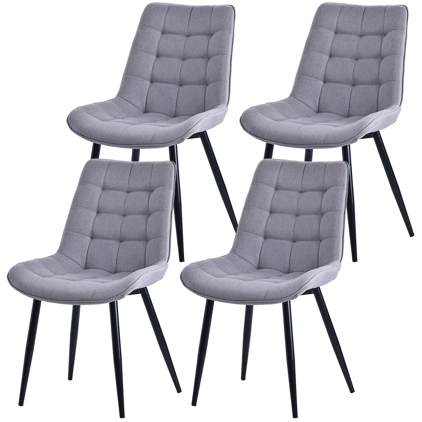 HOMAVO Set of 2 Modern Ergonomic Dining Chairs – Comfortable 47×43 cm Seat for Dining Room, Living Room & Office