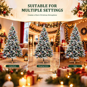 Snow-Flocked Artificial Christmas Trees