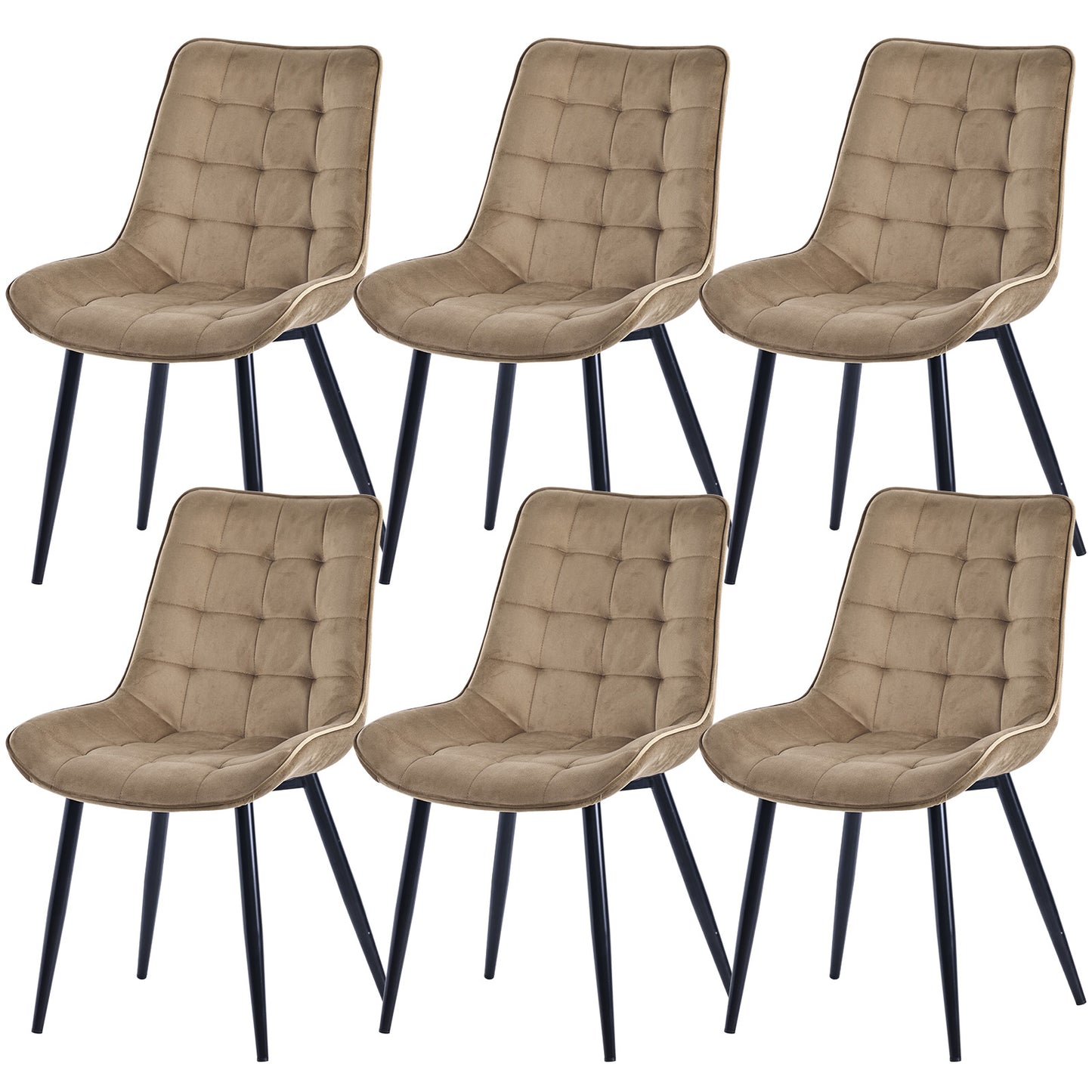 HOMAVO Set of 2 Modern Ergonomic Dining Chairs – Comfortable 47×43 cm Seat for Dining Room, Living Room & Office
