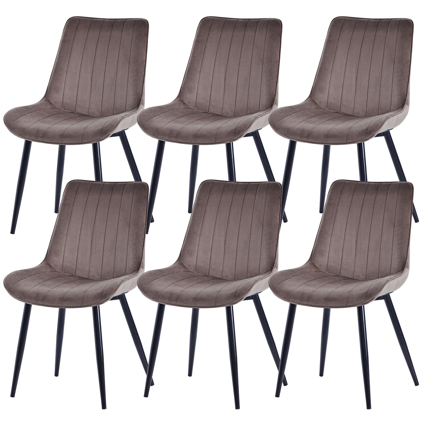 HOMAVO Set of 2 Modern Dining Chairs – Ergonomic Upholstered Chairs for Dining Room, Living Room, or Office (Seat 47×43 cm)