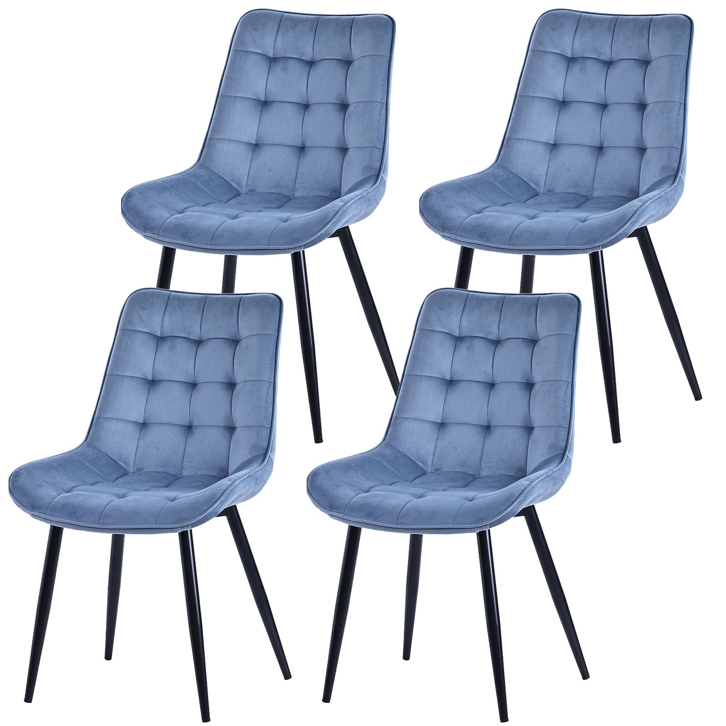 HOMAVO Set of 2 Modern Ergonomic Dining Chairs – Comfortable 47×43 cm Seat for Dining Room, Living Room & Office