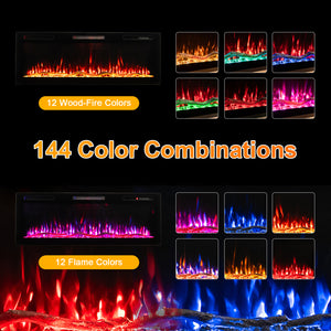 Electric Fireplace Cabinet with Remote Control — 14″ to 50″
