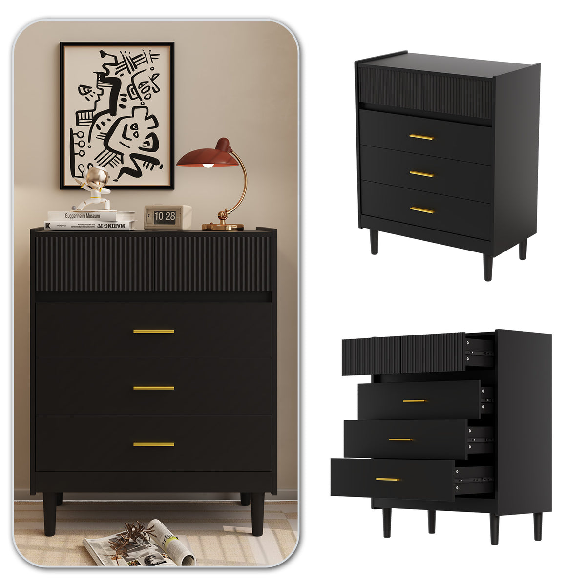 Modern Storage Dressers – 5, 6 & 8 Drawer Models