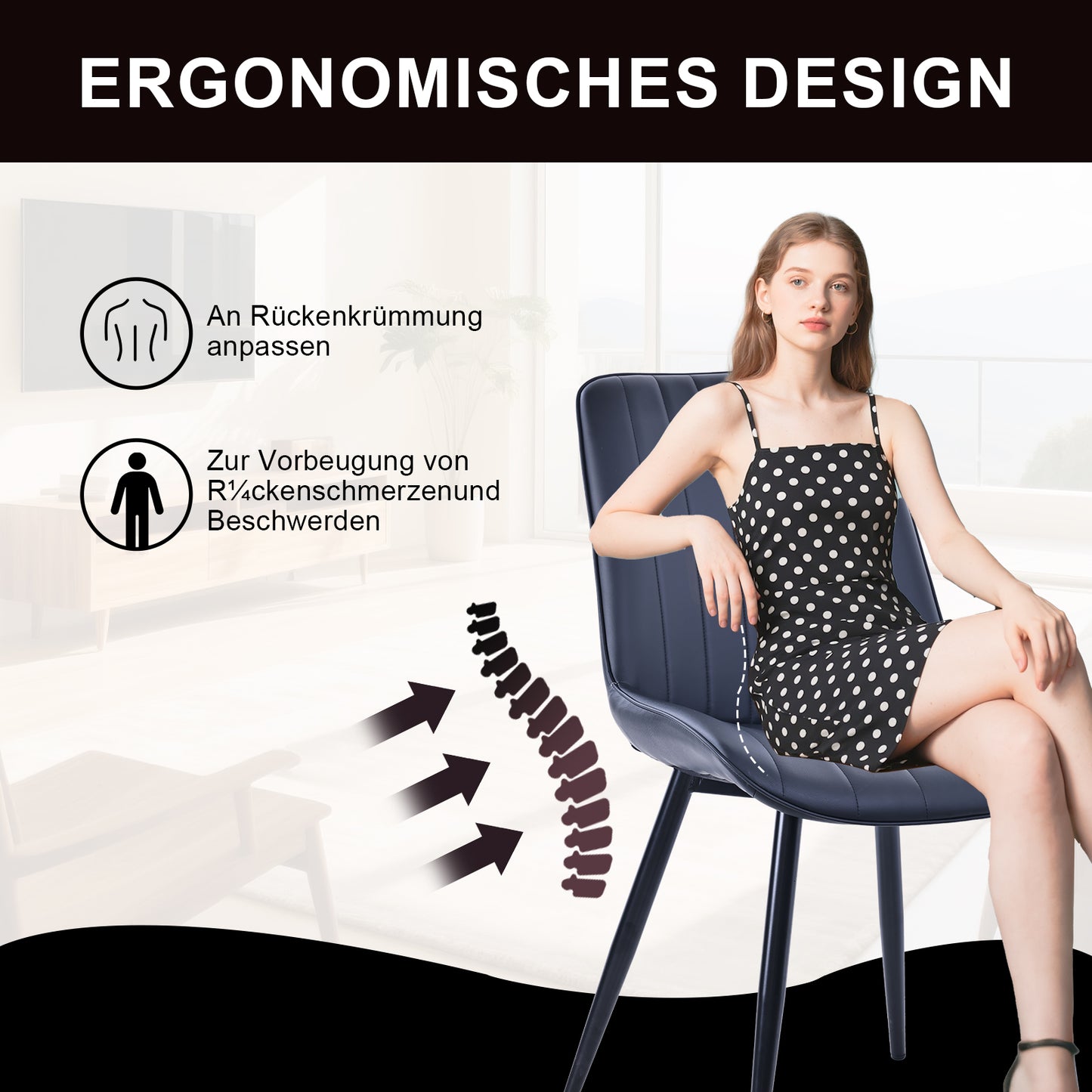 HOMAVO 5-Piece Dining Set – 4 Velvet/PU Chairs + 140cm Rectangular Table