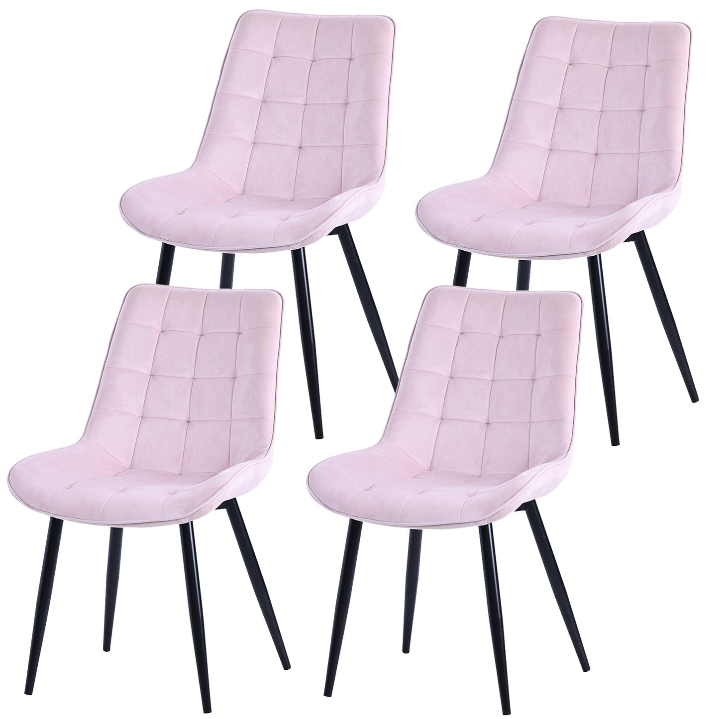 HOMAVO Set of 2 Modern Ergonomic Dining Chairs – Comfortable 47×43 cm Seat for Dining Room, Living Room & Office