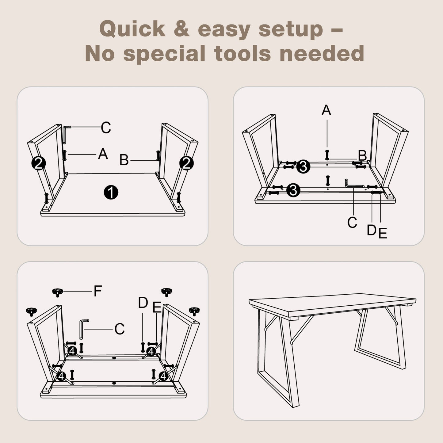 HOMAVO 5 Piece Dining Set — Comfortable 360° Swivel Dining Chairs, Includes 140×80cm Dining Table, Sturdy Metal Frame, Medium-Density Fibreboard Tabletop, Velvet or Faux Leather