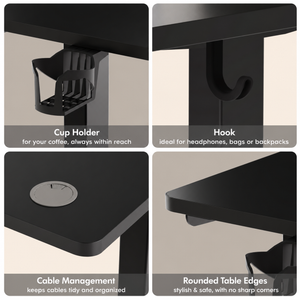 Plus Electric Standing Desk with USB-A & Type-C Charging, 70–117 cm