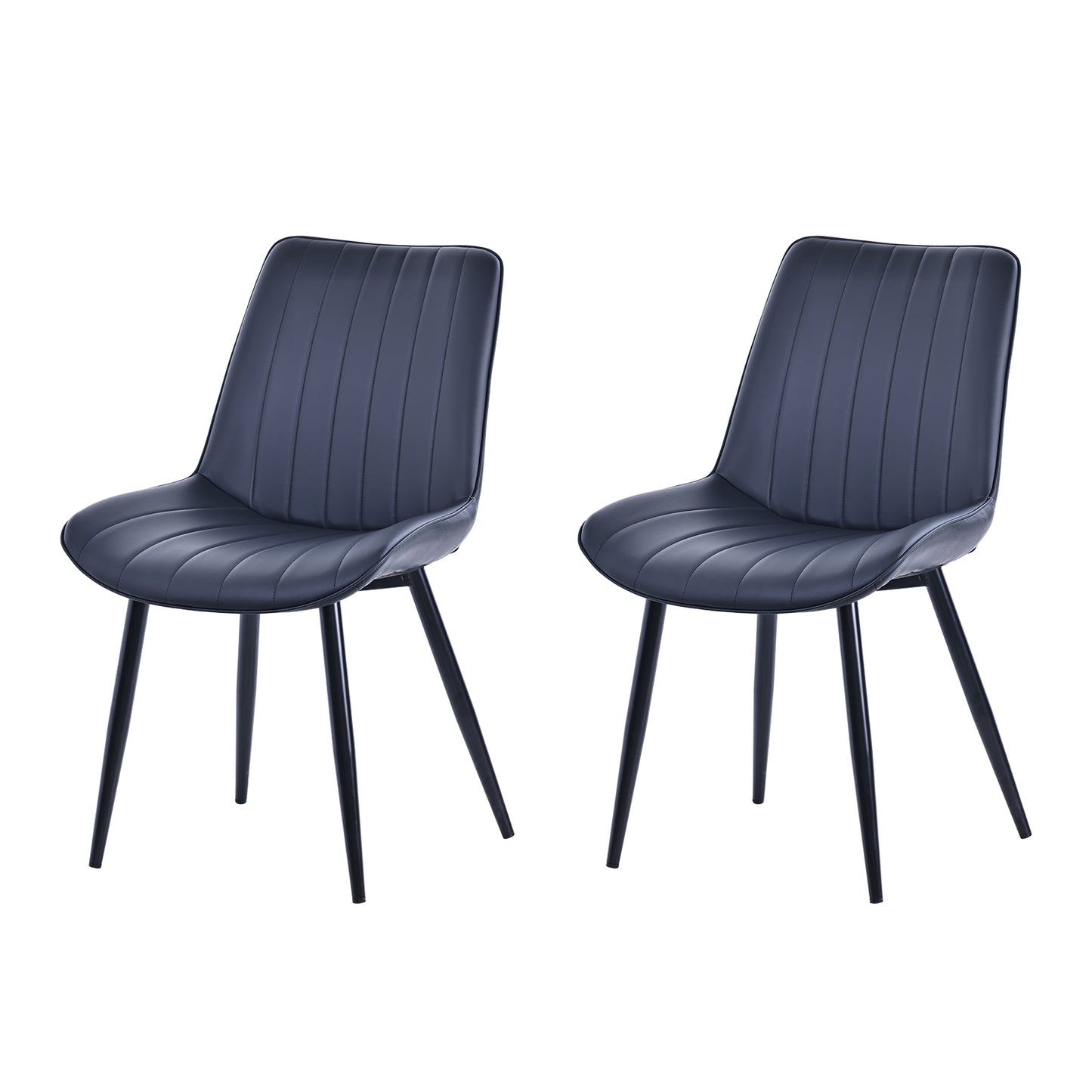 HOMAVO Set of 2 Modern Dining Chairs – Ergonomic Upholstered Chairs for Dining Room, Living Room, or Office (Seat 47×43 cm)