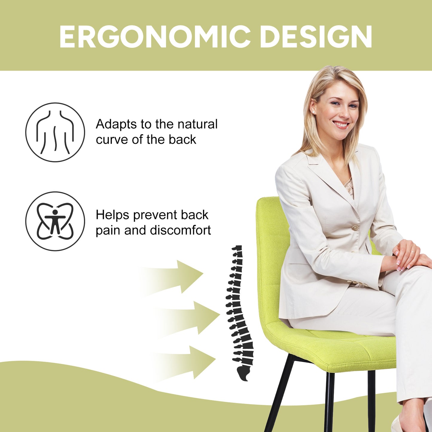 HOMAVO 4-Pack Modern Dining Chairs – Comfortable & Durable for Home or Office