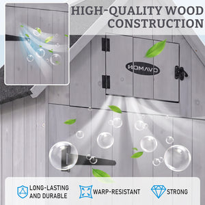 Wooden Garden Storage Cabinets & Log Store