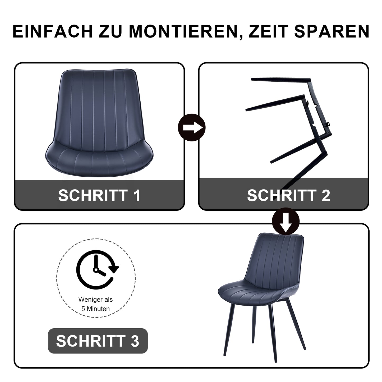 HOMAVO 5-Piece Dining Set – 4 Velvet/PU Chairs + 140cm Rectangular Table