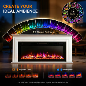 Electric Fireplace Cabinet with Remote Control — 14″ to 50″