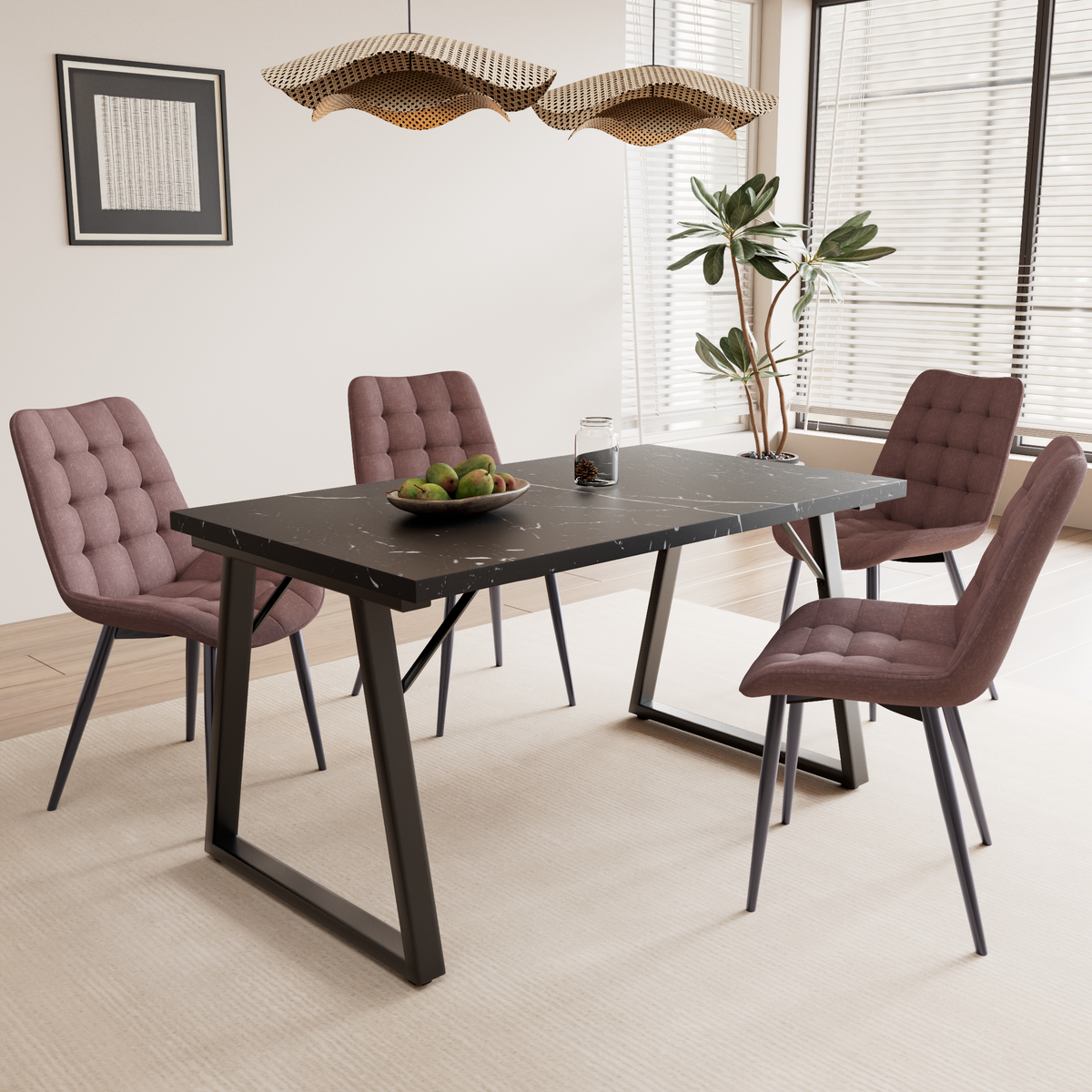 5-Piece Dining Table & Chair Sets