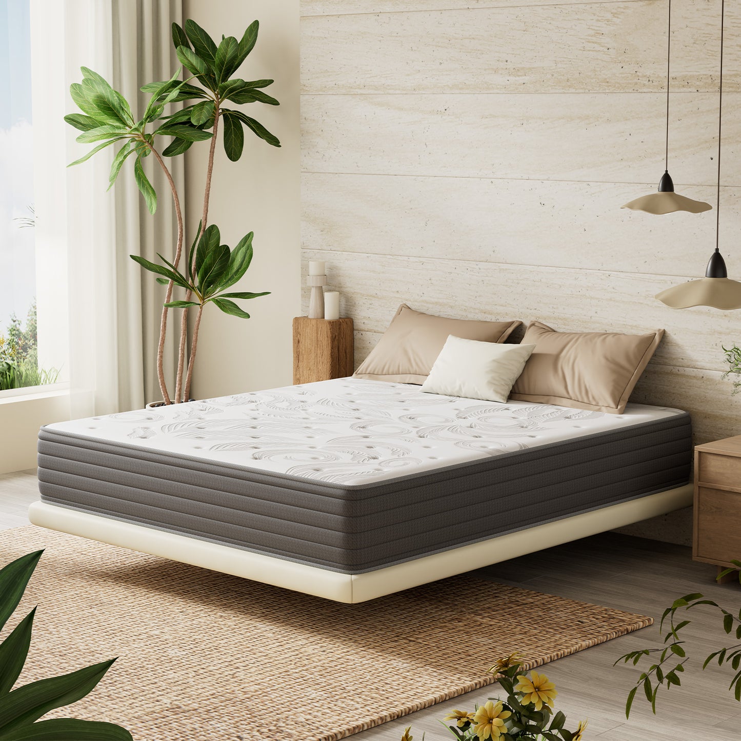 HOMAVO H3 Firm Pocket Spring Mattress – 7-Zone Ergonomic Support, 22 cm, Hypoallergenic & Anti-Dust Mite