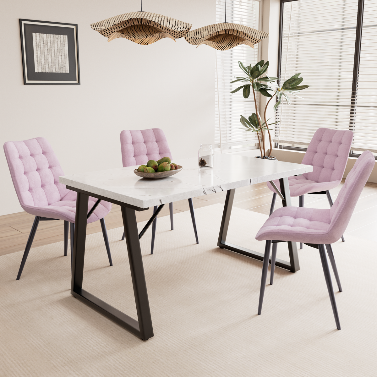 5-Piece Dining Table & Chair Sets