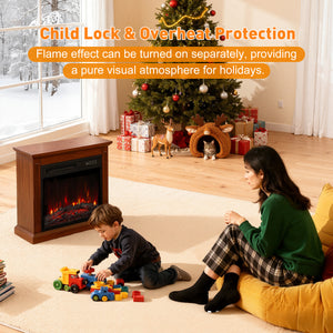 Electric Fireplace Cabinet with Remote Control — 14″ to 50″