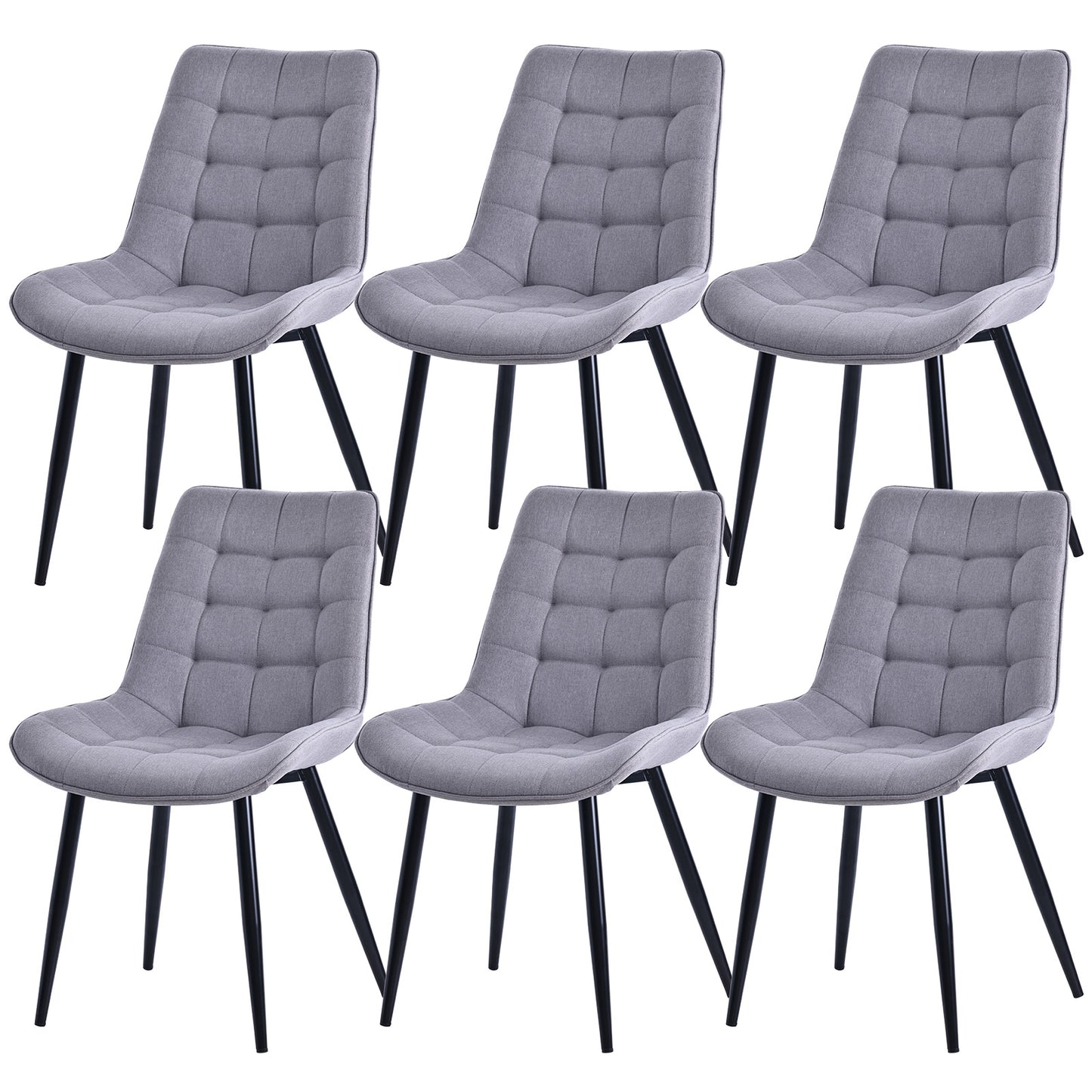 HOMAVO Set of 2 Modern Ergonomic Dining Chairs – Comfortable 47×43 cm Seat for Dining Room, Living Room & Office