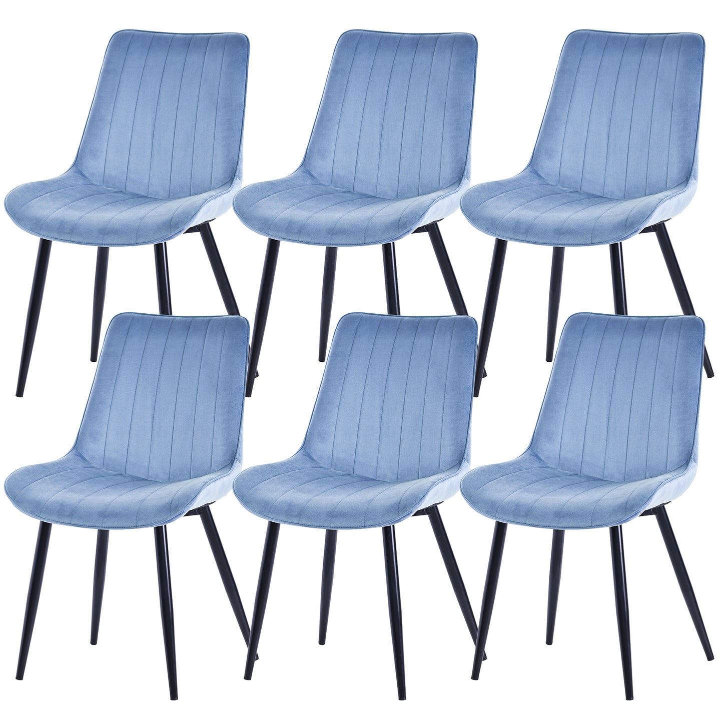 HOMAVO Set of 2 Modern Dining Chairs – Ergonomic Upholstered Chairs for Dining Room, Living Room, or Office (Seat 47×43 cm)