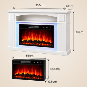 Electric Fireplace Cabinet with Remote Control — 14″ to 50″