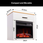 Electric Fireplace Cabinet with Remote Control — 14″ to 50″