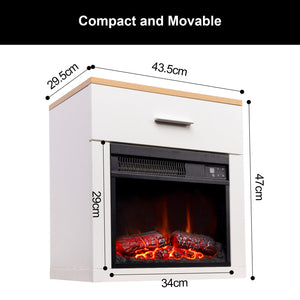 Electric Fireplace Cabinet with Remote Control — 14″ to 50″