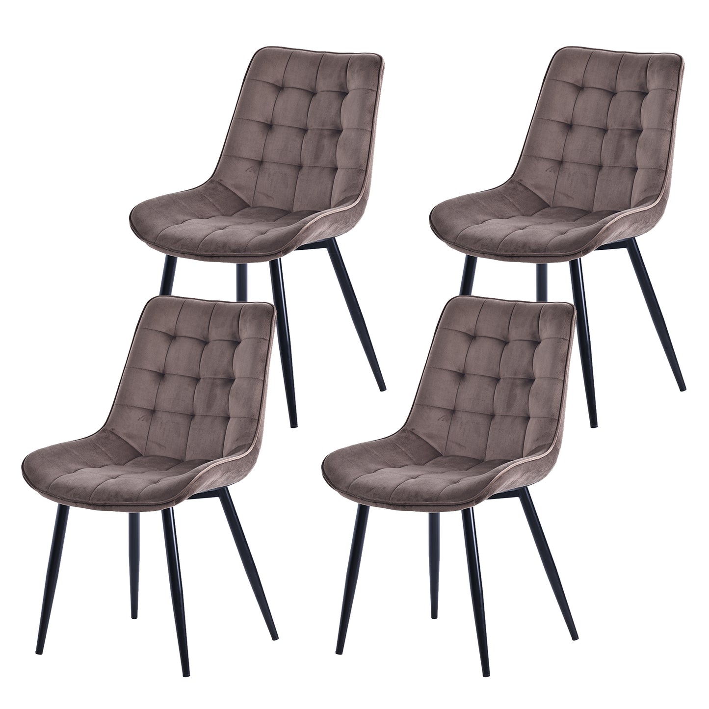 HOMAVO Set of 2 Modern Ergonomic Dining Chairs – Comfortable 47×43 cm Seat for Dining Room, Living Room & Office