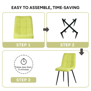 Upholstered Armless Dining Chairs – Sets of 2, 4 or 6