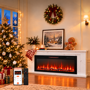 Electric Fireplace Cabinet with Remote Control — 14″ to 50″