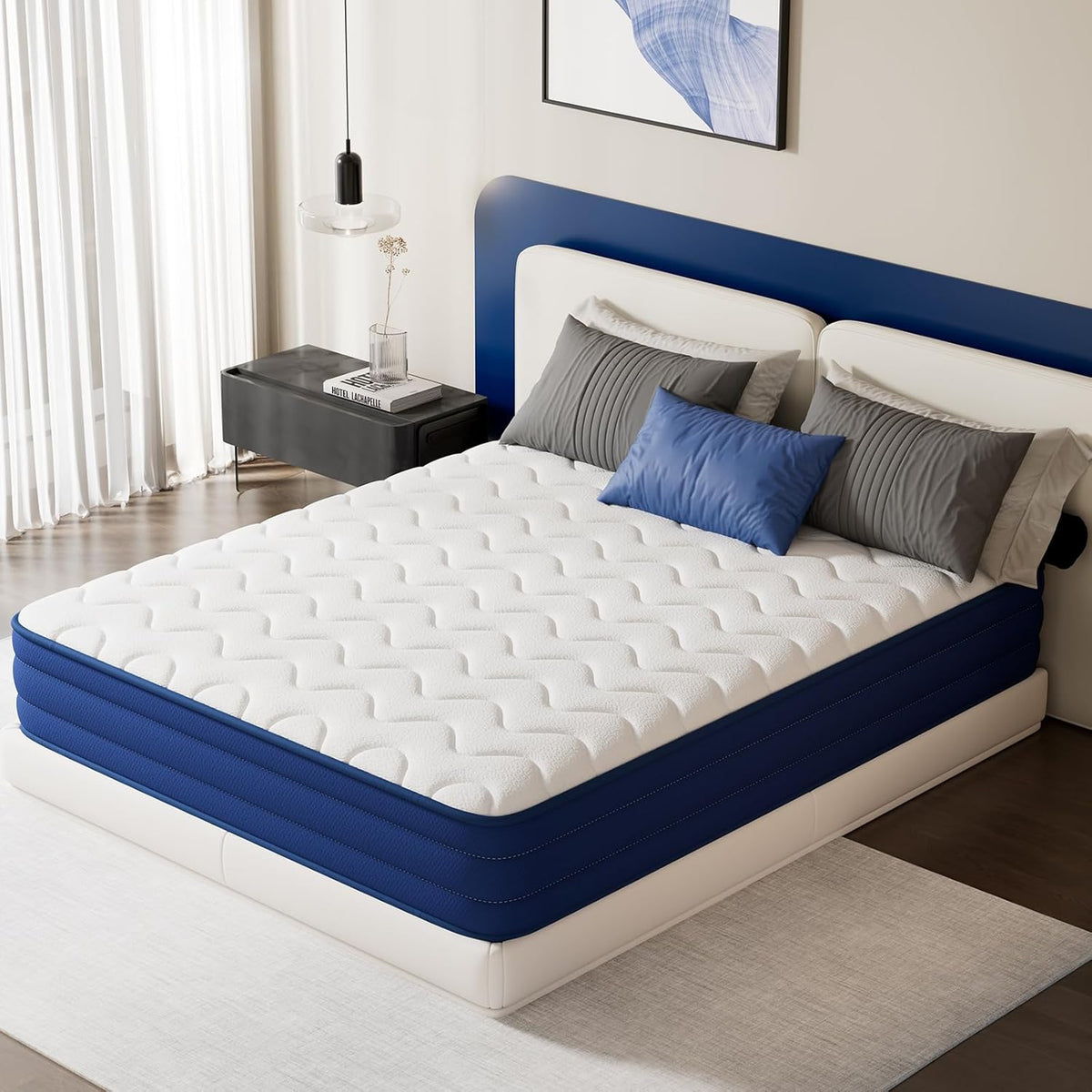 HOMAVO Pocket Spring Mattress – H3 Firm, 7-Zone Ergonomic Support, 22 cm Orthopedic Mattress, Hypoallergenic, Hotel-Style Comfort
