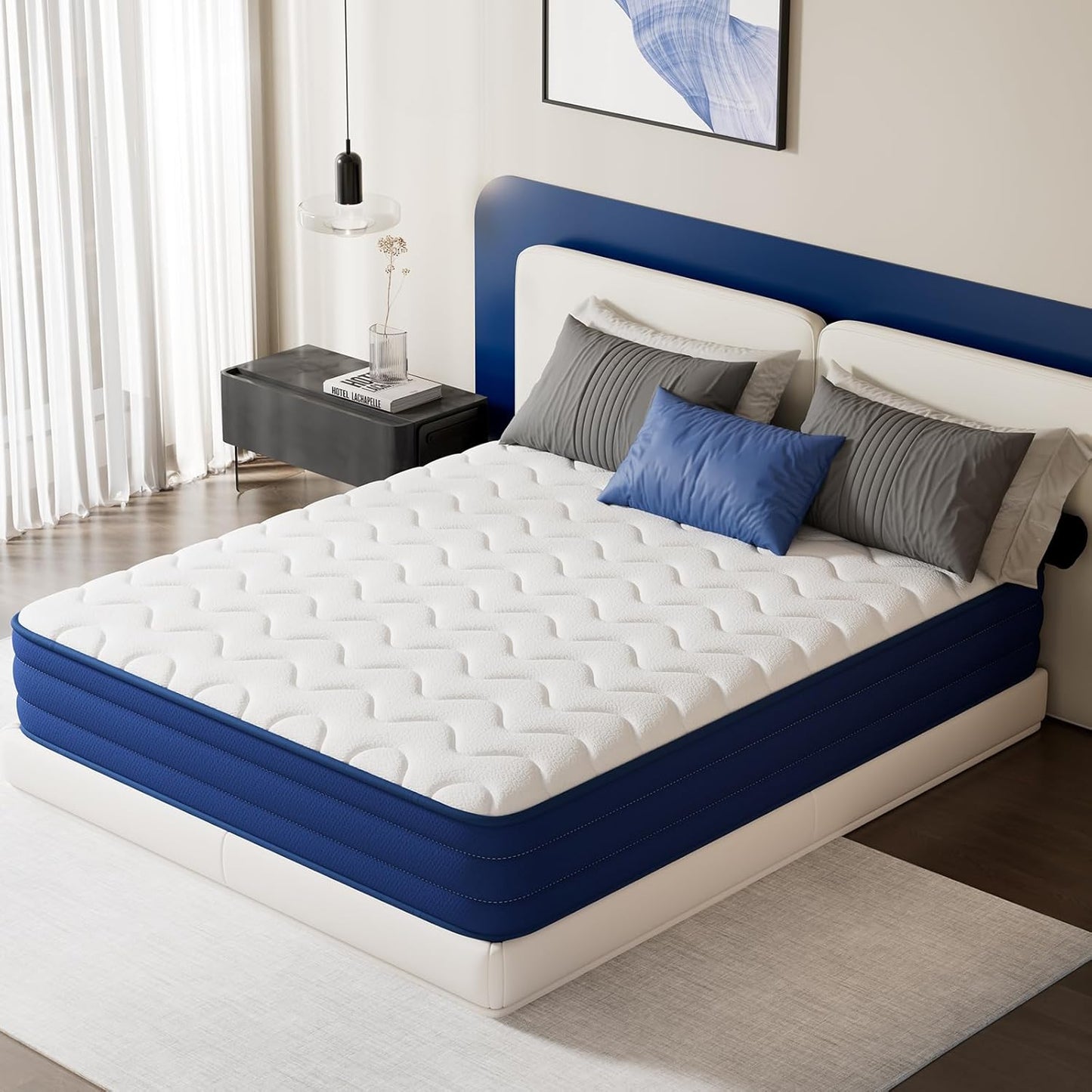 HOMAVO Pocket Spring Mattress – H3 Firm, 7-Zone Ergonomic Support, 22 cm Orthopedic Mattress, Hypoallergenic, Hotel-Style Comfort