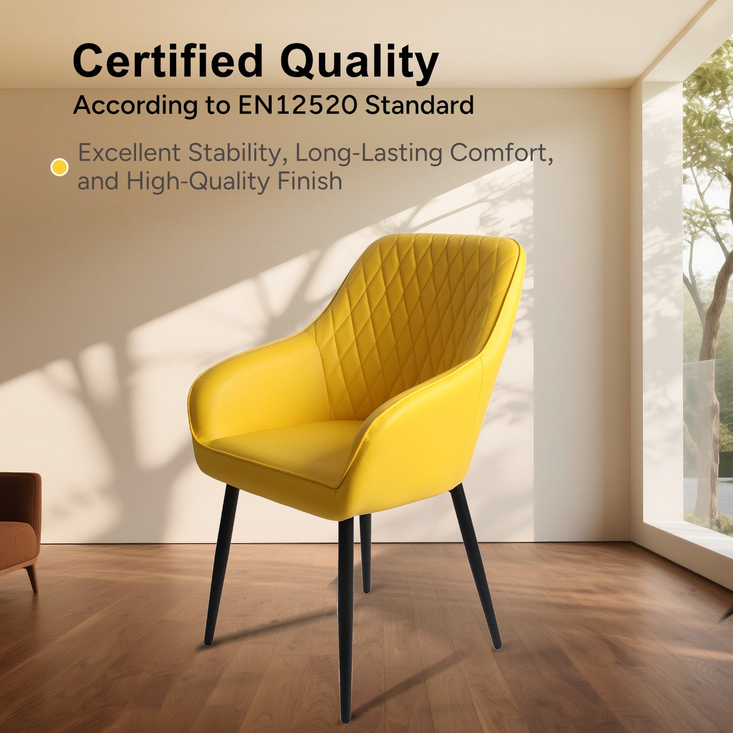 HOMAVO 2-Pack Modern Chairs – Comfortable & Easy to Assemble