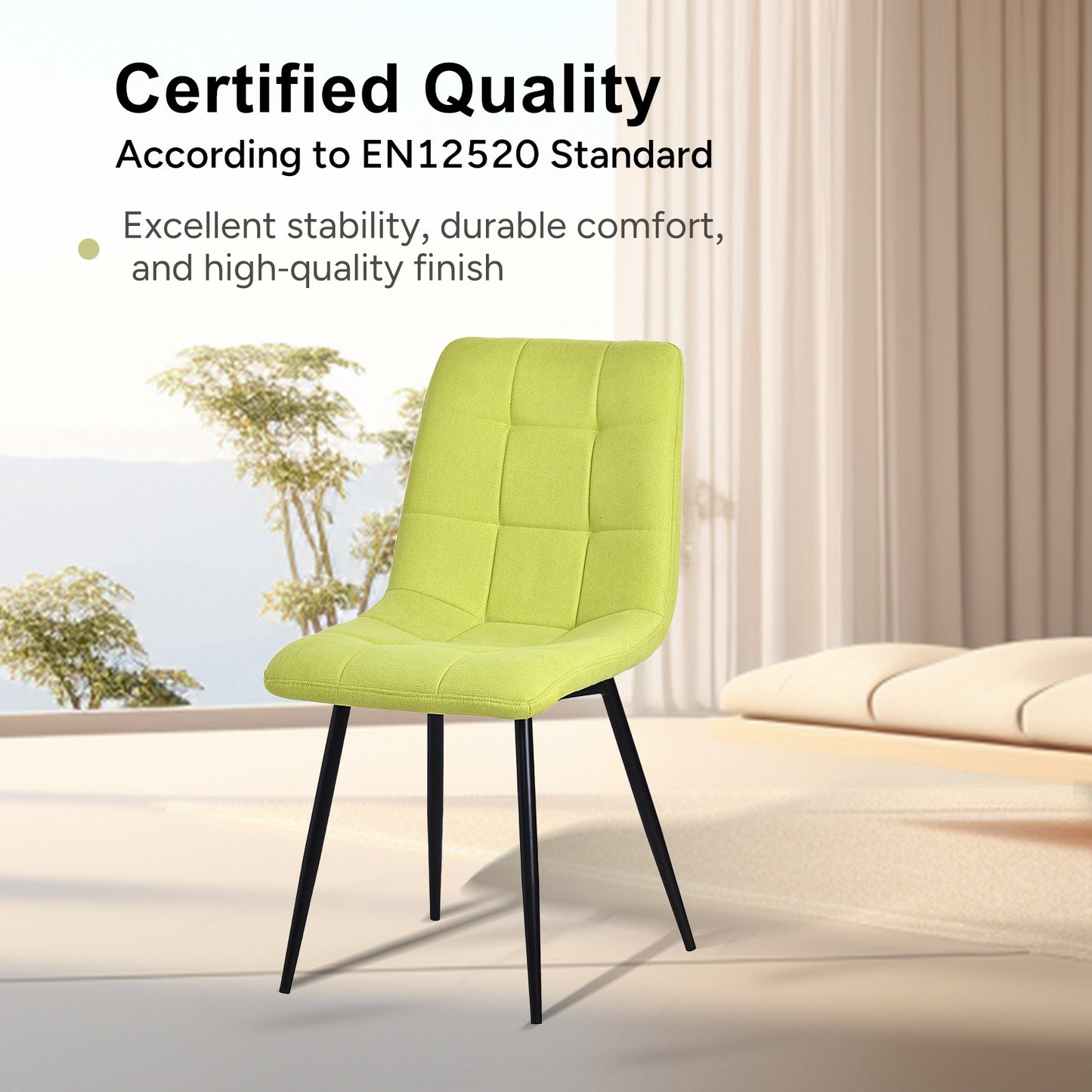 HOMAVO 4-Pack Modern Dining Chairs – Comfortable & Durable for Home or Office