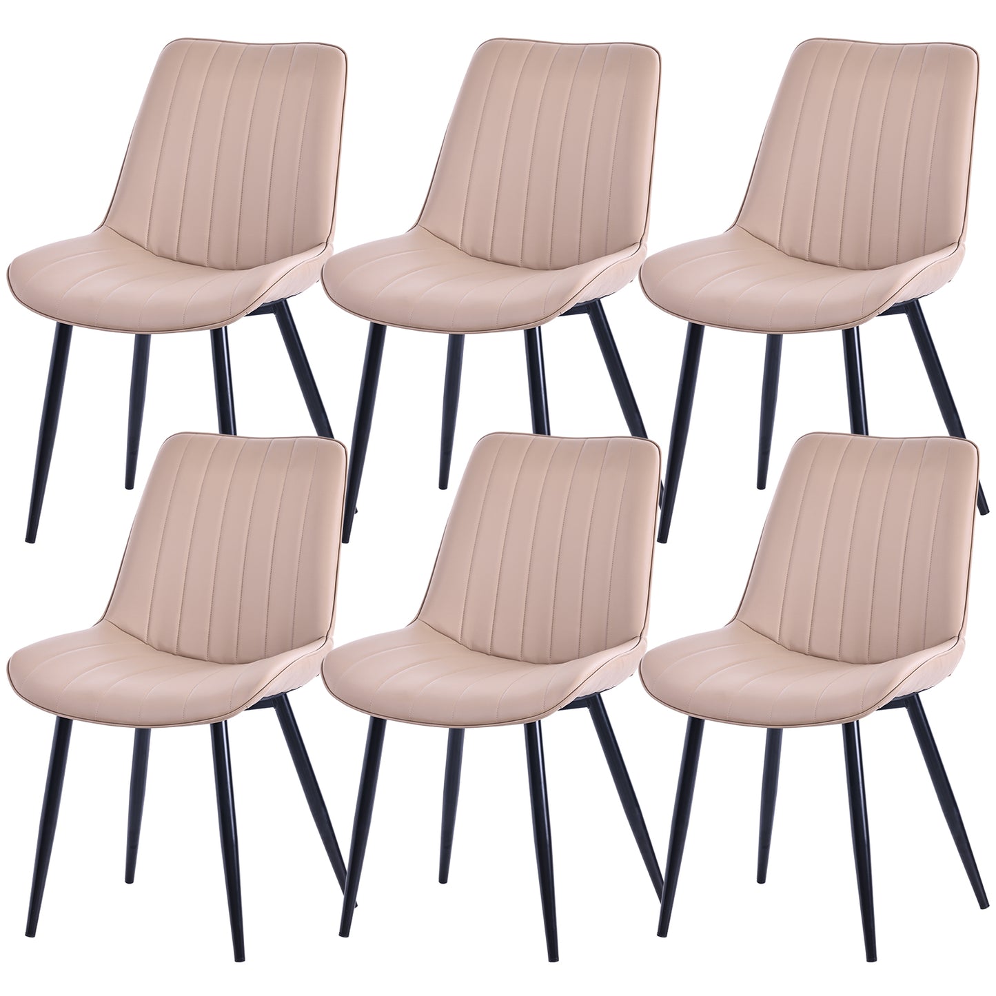 HOMAVO Set of 2 Modern Dining Chairs – Ergonomic Upholstered Chairs for Dining Room, Living Room, or Office (Seat 47×43 cm)