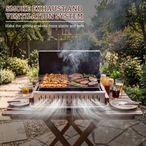 Outdoor BBQ Grills – Charcoal, Portable & Dual-Fuel Models