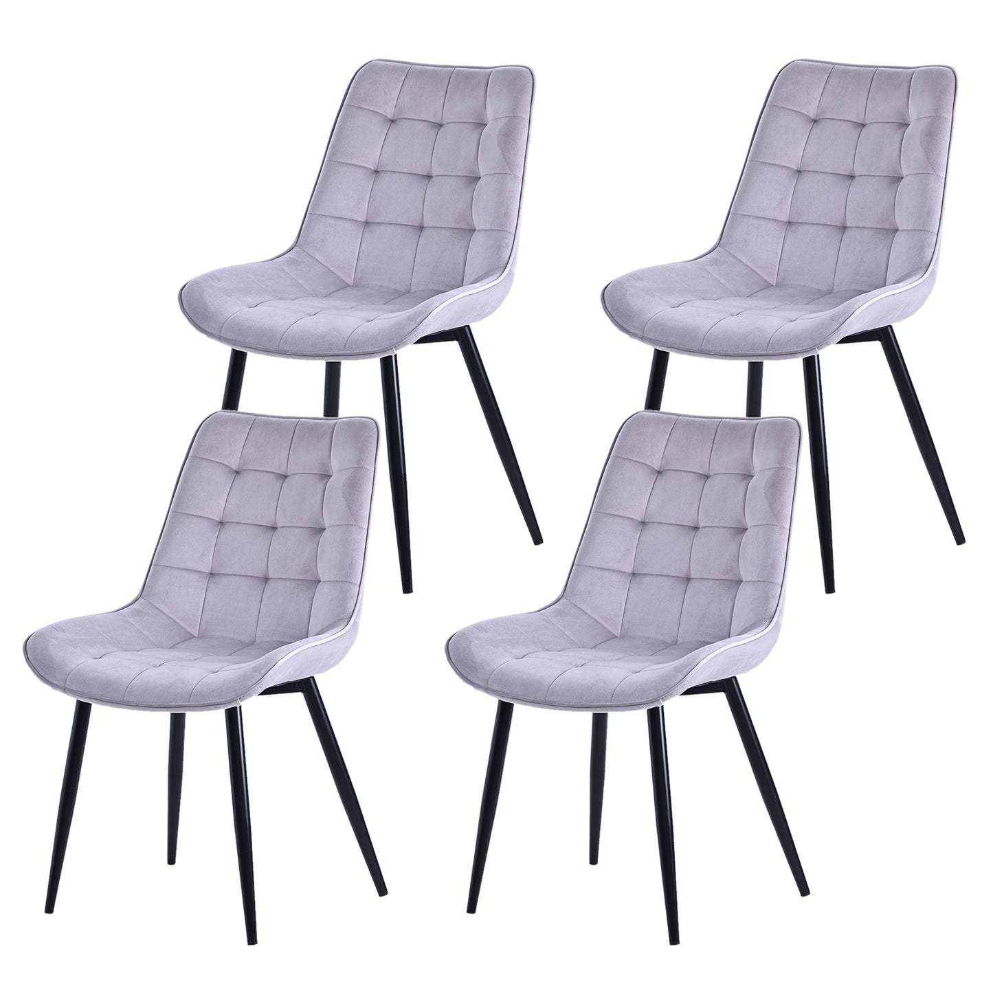 HOMAVO Set of 2 Modern Ergonomic Dining Chairs – Comfortable 47×43 cm Seat for Dining Room, Living Room & Office