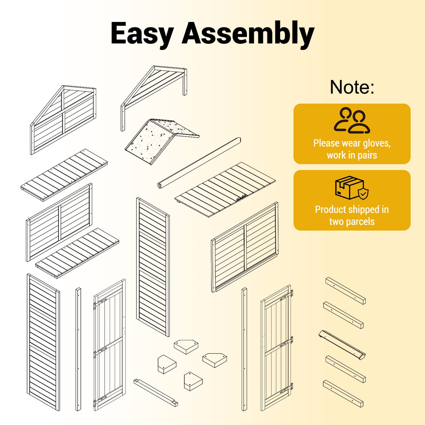 HOMAVO Garden Storage Shed & Tool Cabinet,  Dimensions: 99.3 × 56.5 × 178 cm