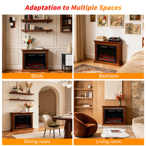 Electric Fireplace Cabinet with Remote Control — 14″ to 50″