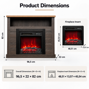 HOMAVO 18 in gray storage cabinet electric fireplace - image 8