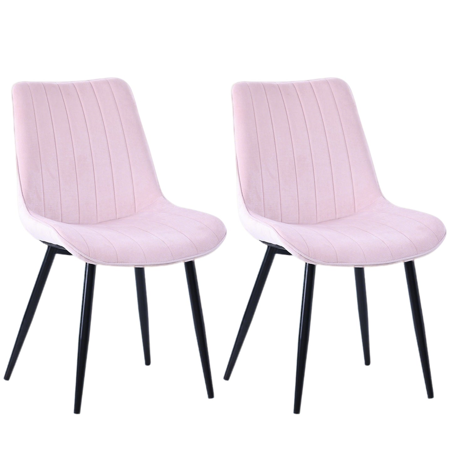 HOMAVO Set of 2 Modern Dining Chairs – Ergonomic Upholstered Chairs for Dining Room, Living Room, or Office (Seat 47×43 cm)