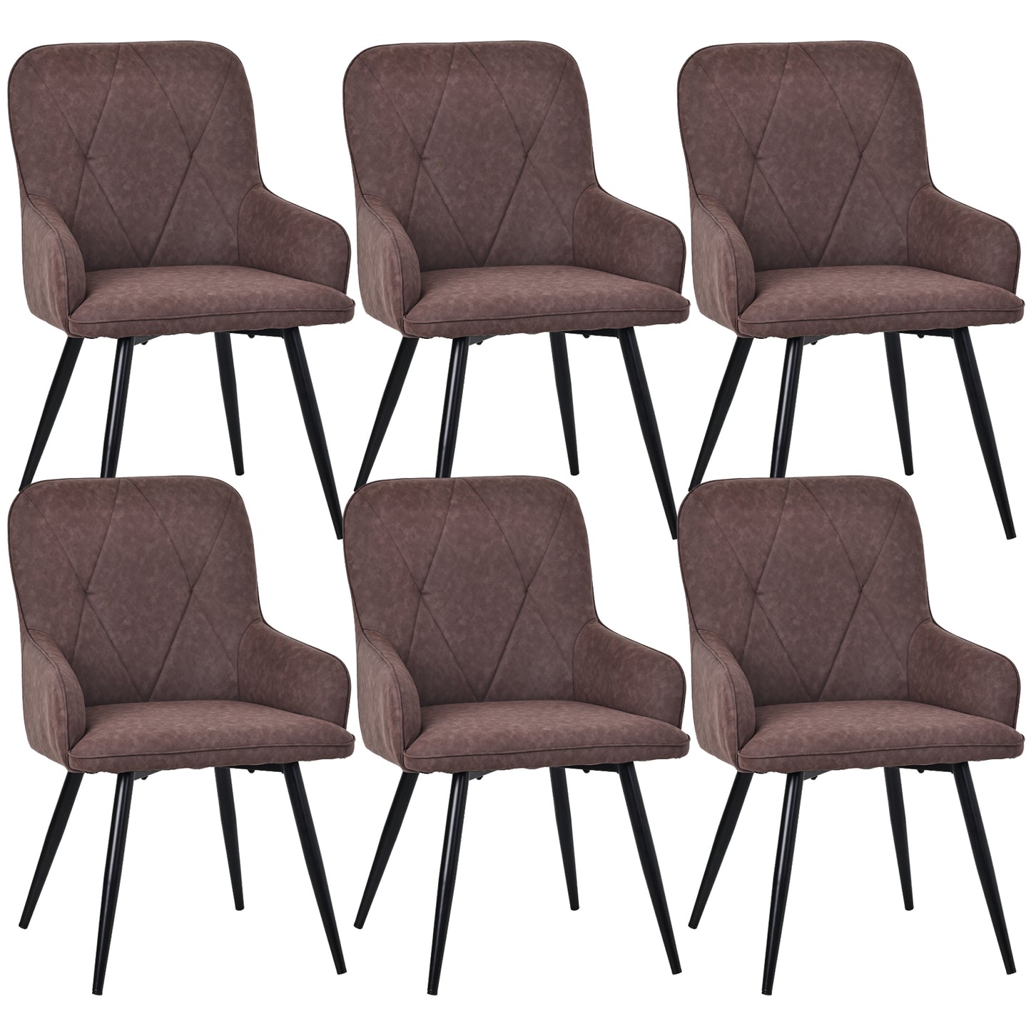 HOMAVO Set of 2 Modern Dining, Living Room & Office Chairs – Ergonomic & Durable Seating