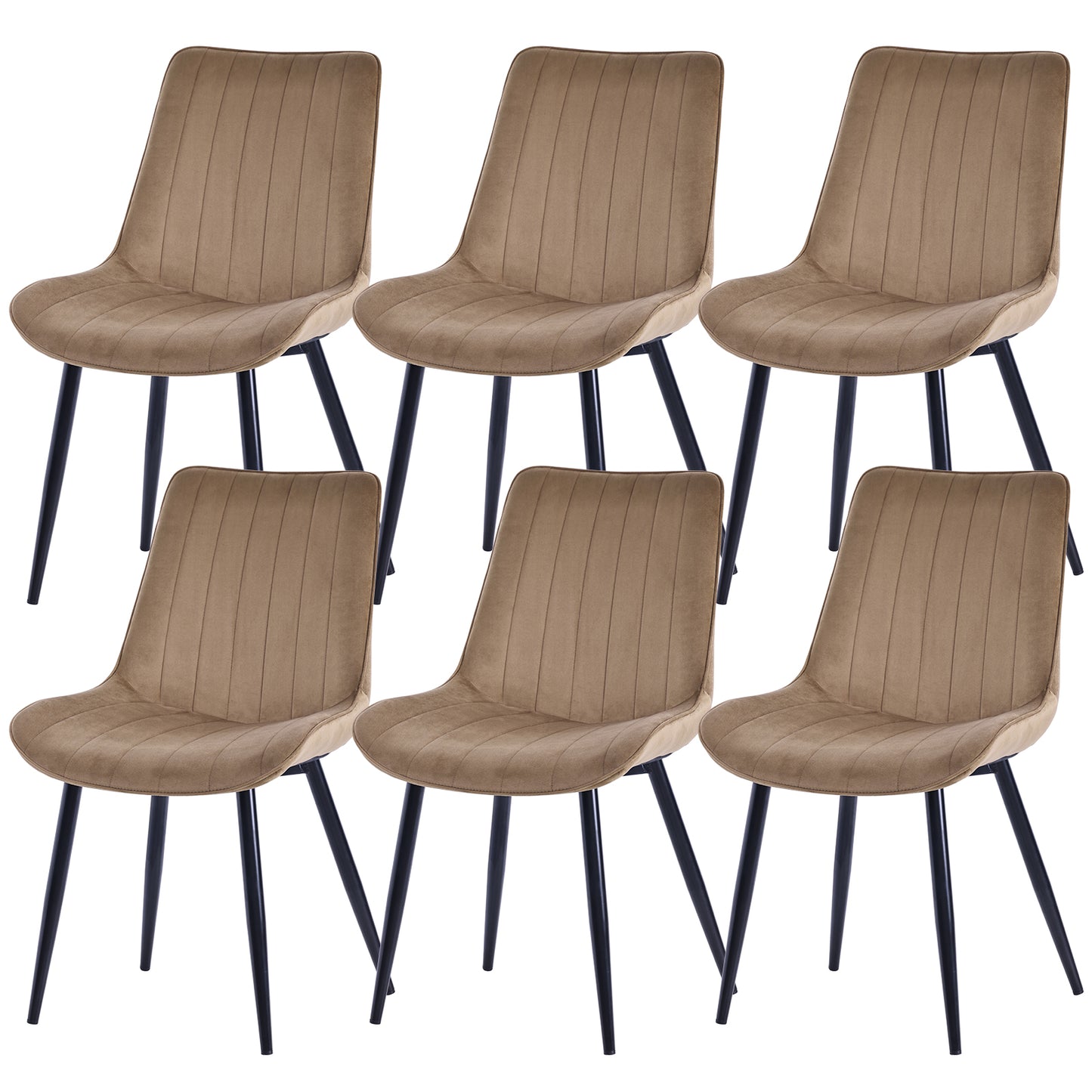 HOMAVO Set of 2 Modern Dining Chairs – Ergonomic Upholstered Chairs for Dining Room, Living Room, or Office (Seat 47×43 cm)