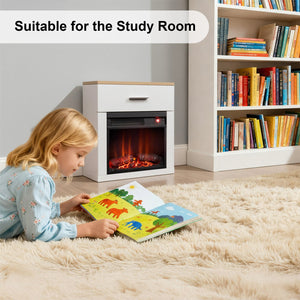 HOMAVO 14 in white side table electric fireplace - image 3