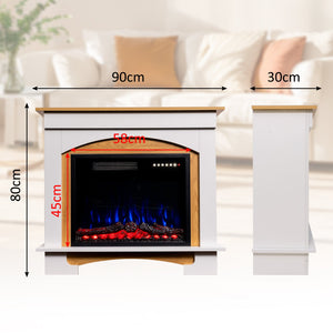 HOMAVO 23 in white cabinet electric fireplace - image 9