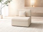 Canapé sectionnel modulaire avec rangement dissimulé et revêtement en chenille
