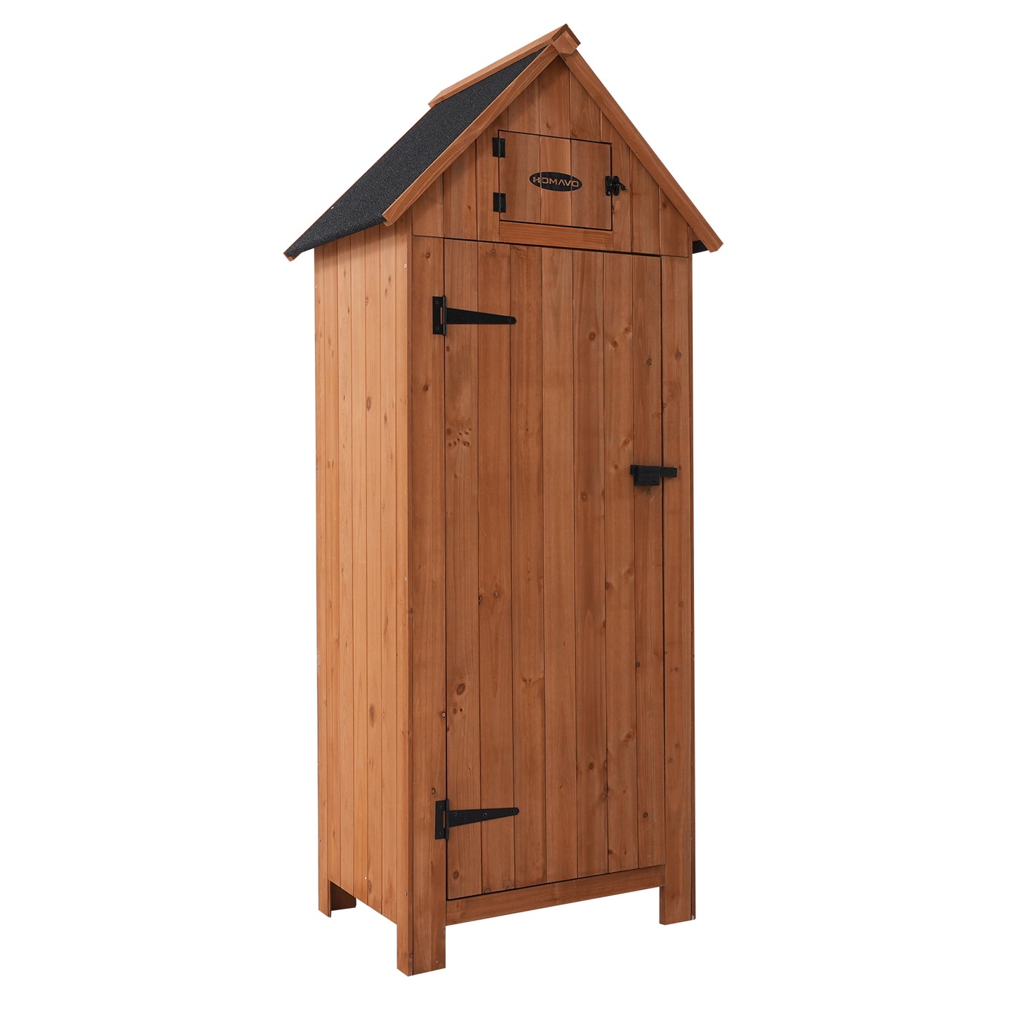 HOMAVO Garden Storage Shed & Tool Cabinet, Dimensions: 77 × 54.3 × 179 cm