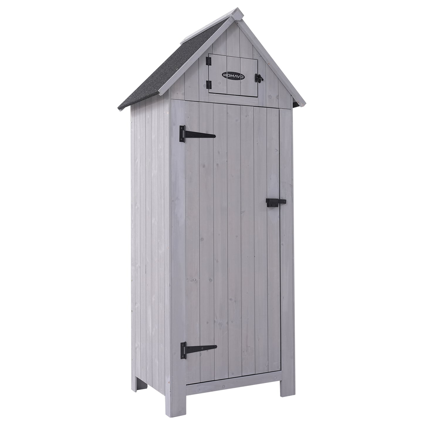 HOMAVO Garden Storage Shed & Tool Cabinet, Dimensions: 77 × 54.3 × 179 cm
