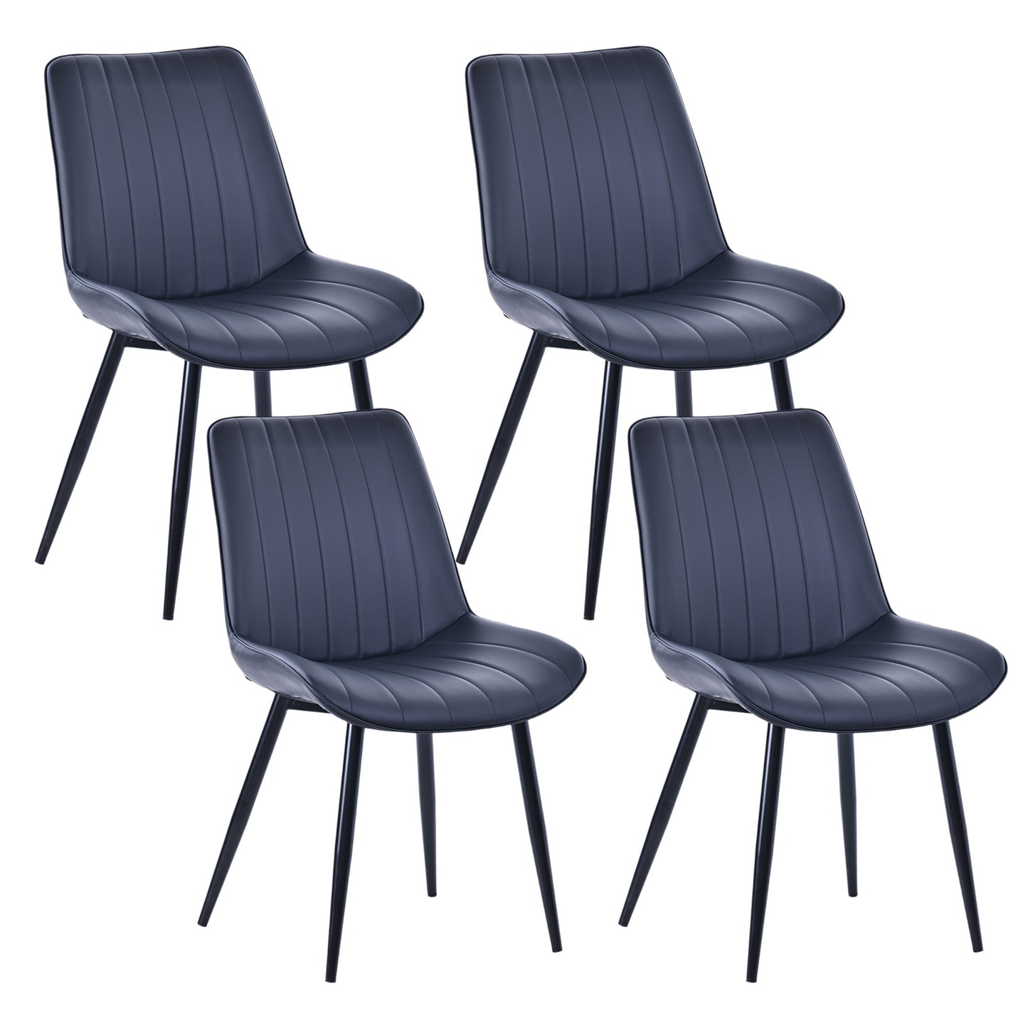 HOMAVO Set of 2 Modern Dining Chairs – Ergonomic Upholstered Chairs for Dining Room, Living Room, or Office (Seat 47×43 cm)