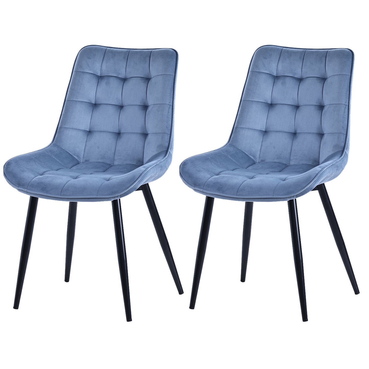 HOMAVO Set of 2 Modern Ergonomic Dining Chairs – Comfortable 47×43 cm Seat for Dining Room, Living Room & Office