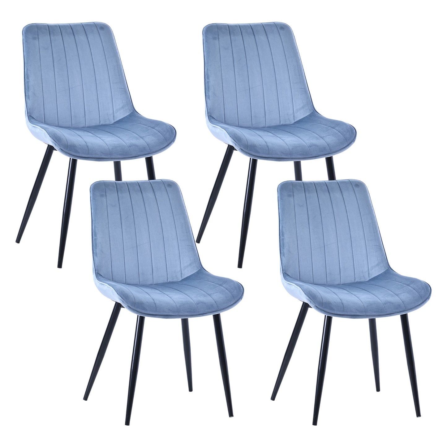 HOMAVO Set of 2 Modern Dining Chairs – Ergonomic Upholstered Chairs for Dining Room, Living Room, or Office (Seat 47×43 cm)