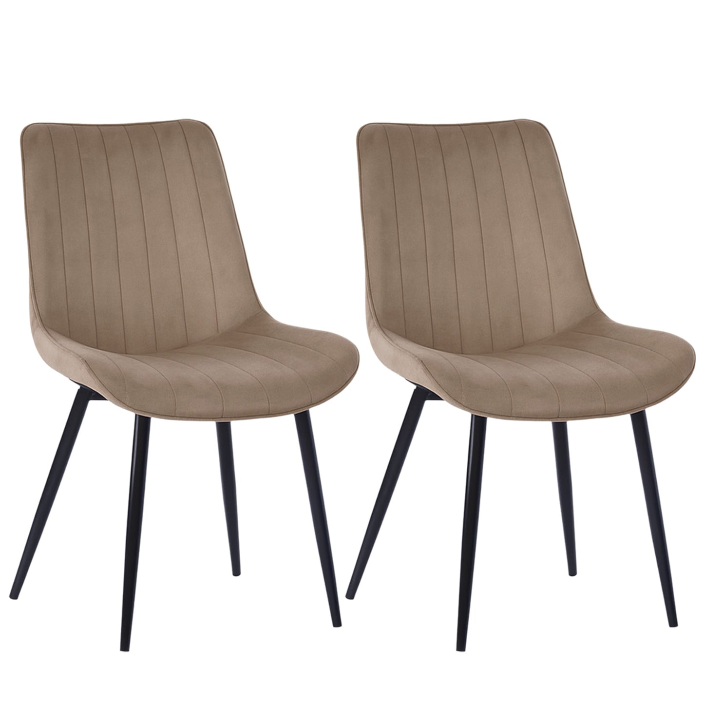 HOMAVO Set of 2 Modern Dining Chairs – Ergonomic Upholstered Chairs for Dining Room, Living Room, or Office (Seat 47×43 cm)